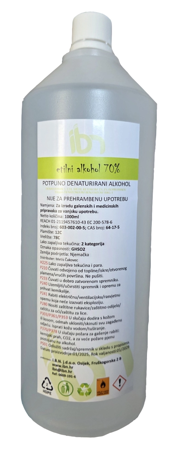 IBN Etilni alkohol 70%, denaturirani 1l
