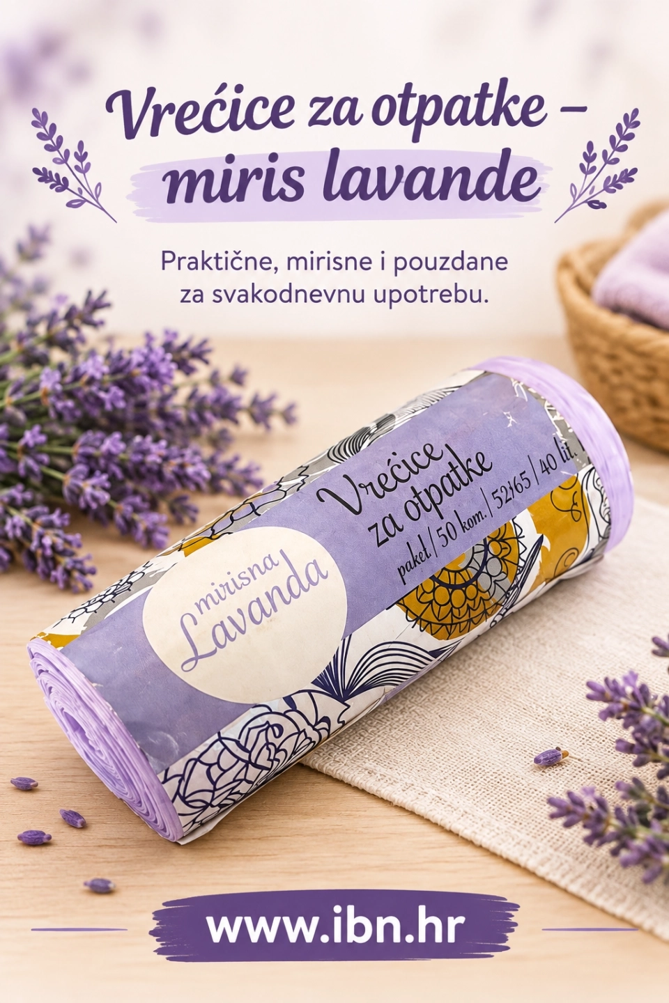 VITA Vrećice za otpatke mirisna LAVANDA 52x65 HD/30L/30/1